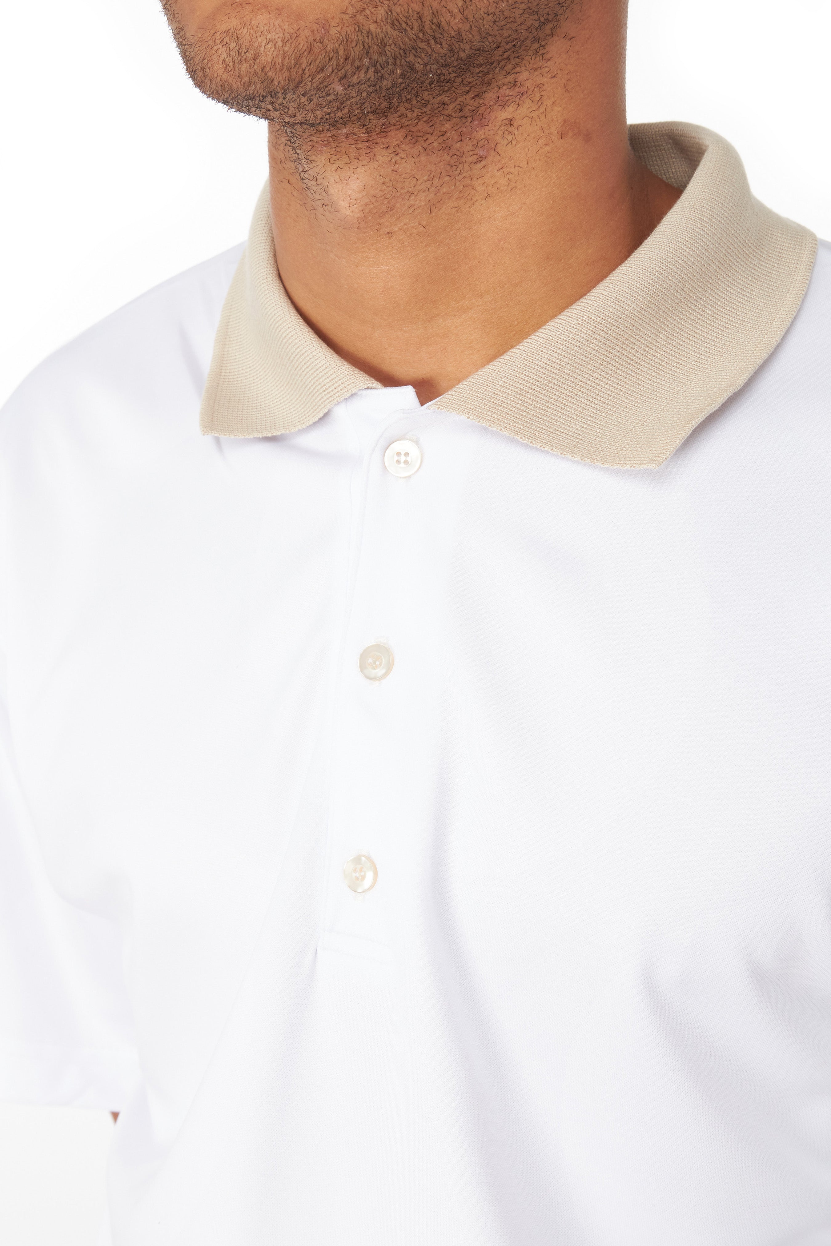 WHIM Mens Micro Poly Pique Golf Shirt 'Light Grey' - ROOTED