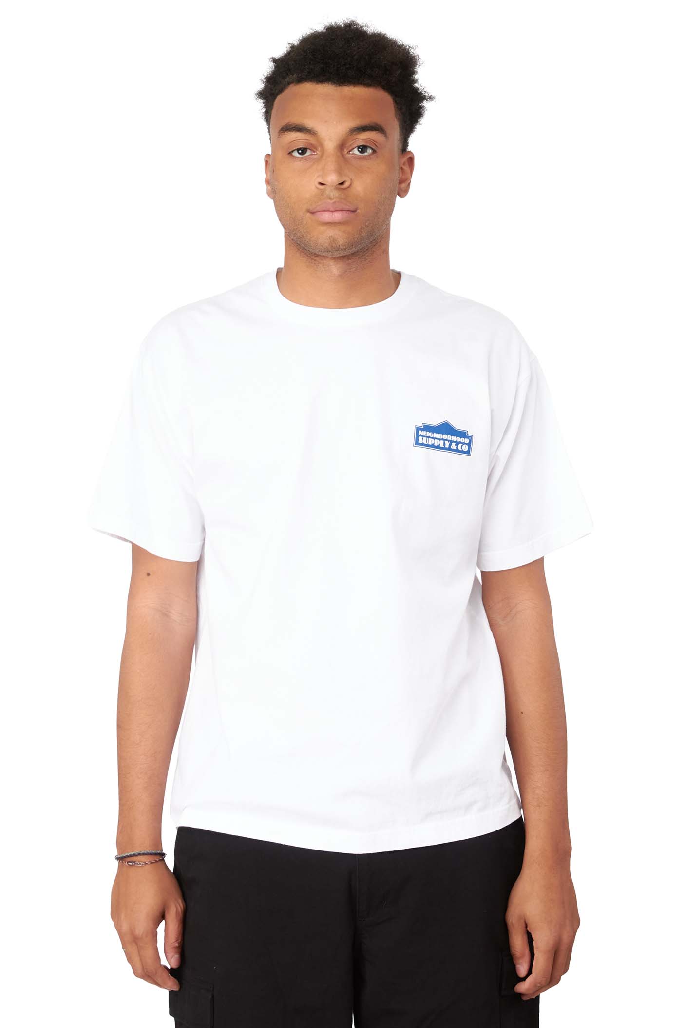 Neighborhood Mens Tee-9 'White' - ROOTED