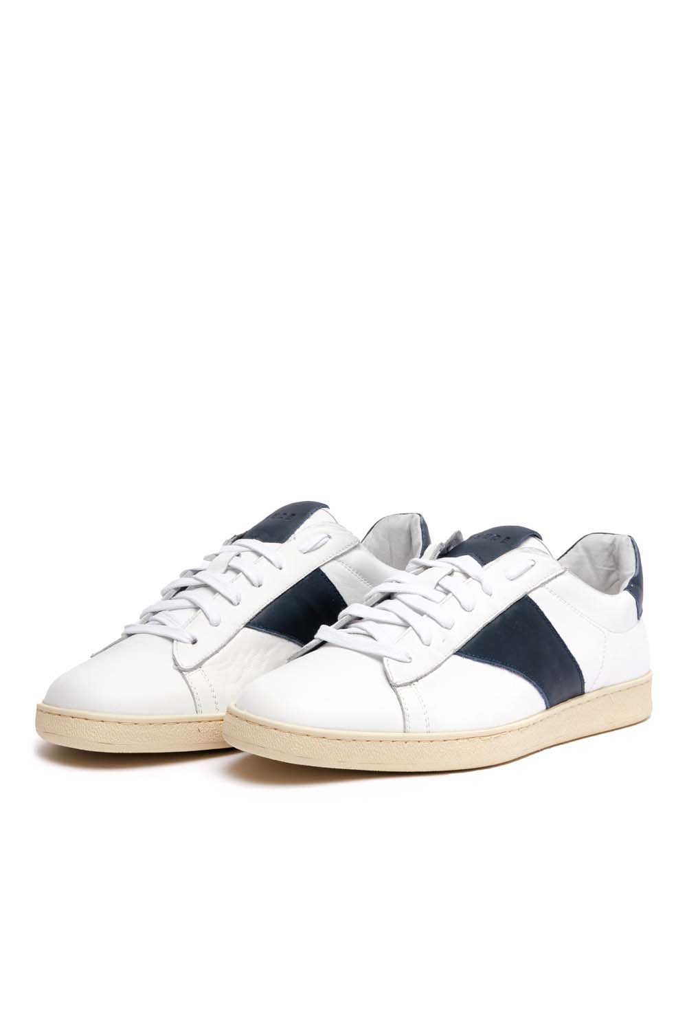 RHUDE Mens Court Shoe 'White/Navy' - ROOTED