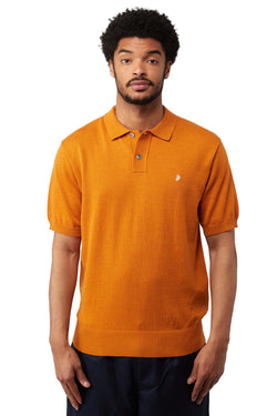 Stussy Classic SS Polo Sweater - 'Orange' | ROOTED