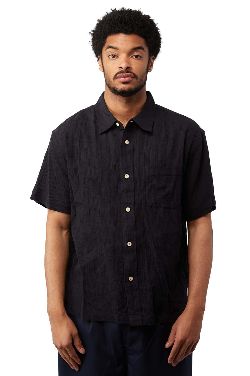 9,702円【タグ有り】stussy wrinkly cotton gauze shirt