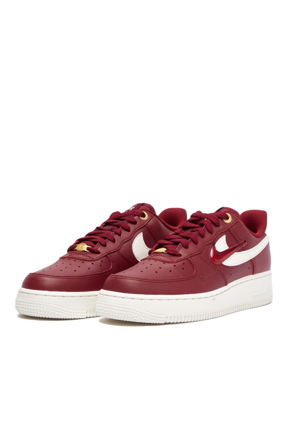 Nike Womens Air Force 1 Premium Shoes 'Team Red/Sail' - ROOTED